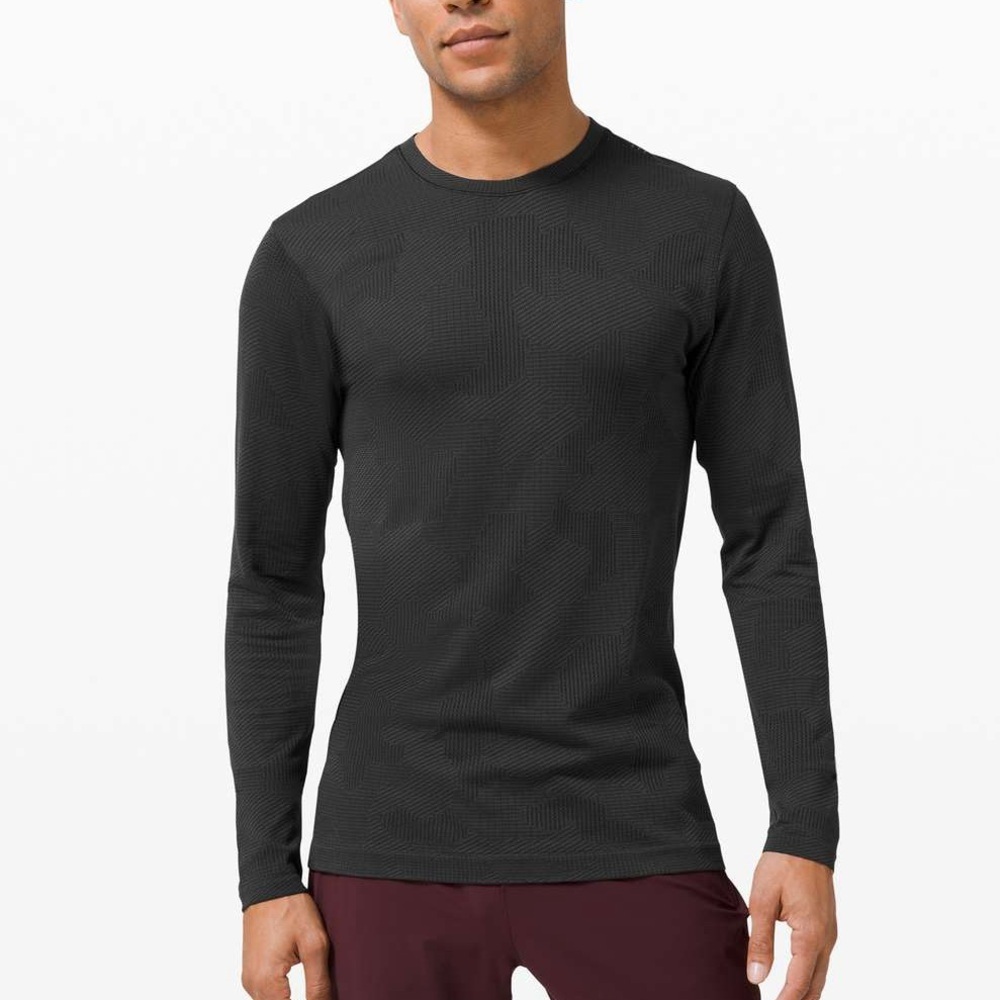Lululemon Metal Vent Breathe Long Sleeve tee performance Holy Camo Graphite Grey